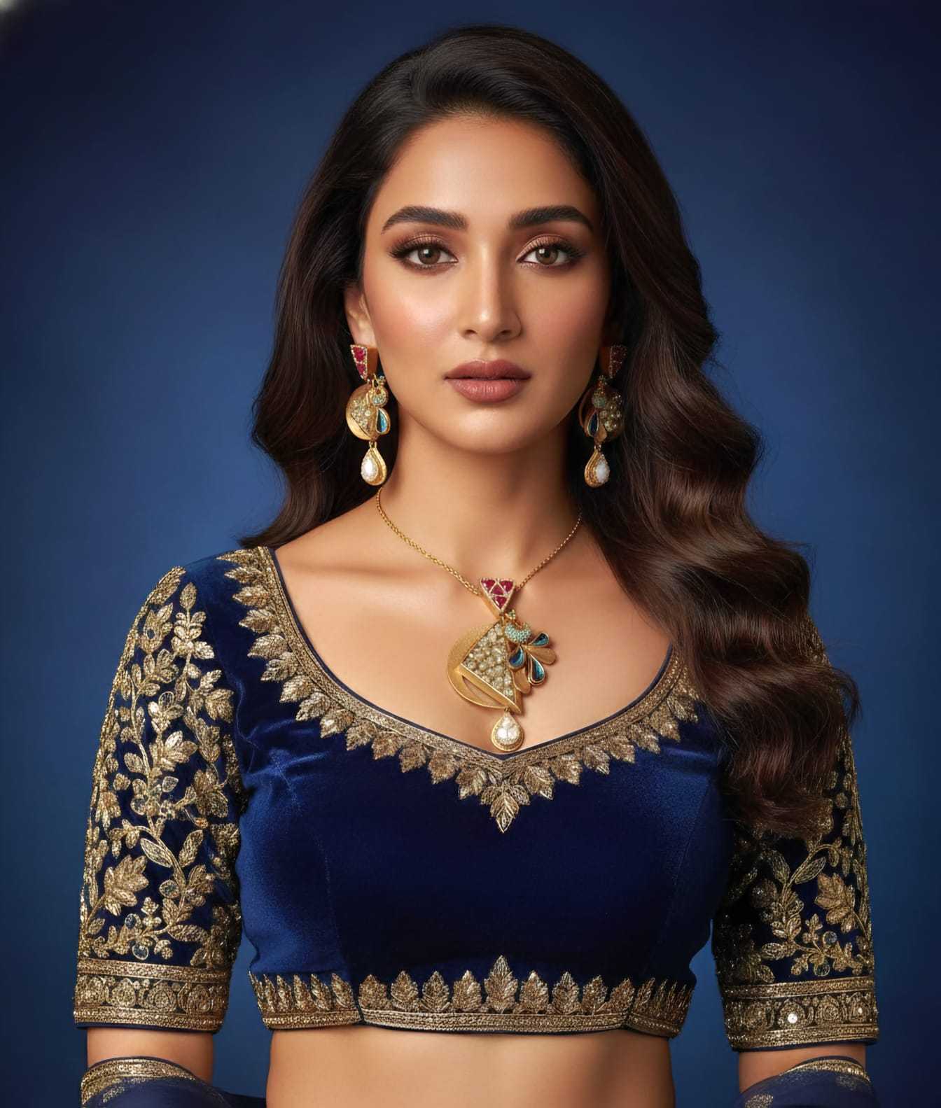 Peacock Ruby Ear Rings Set